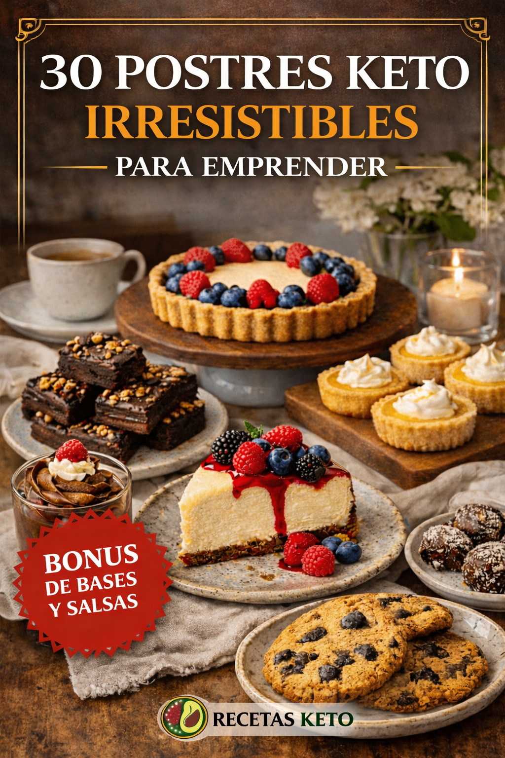 Emprende con postres keto + 4 Bonos: Gana $500.000 al mes